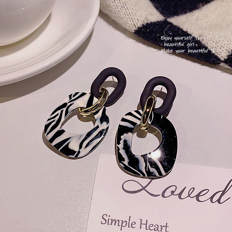 Velvet S925 Silver Needle  Flocking Pile Coating Earrings with Ins Style